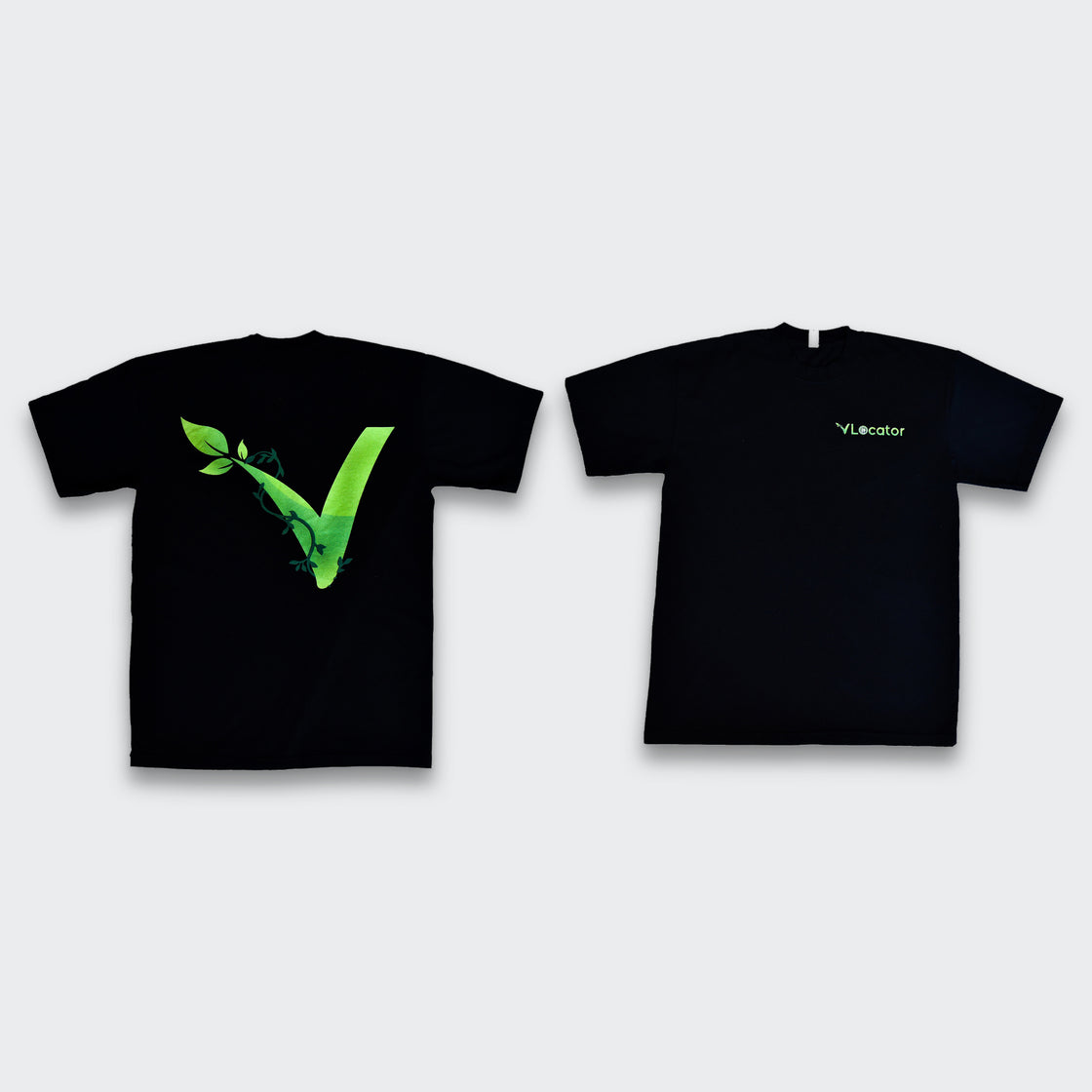 Black V Locator  T-shirt